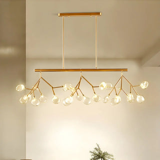 ZOWALA - Black Metal Branch Glass Island Light Image - 7