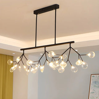 ZOWALA - Black Metal Branch Glass Island Light Image - 8