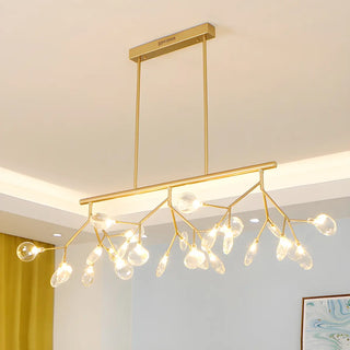 ZOWALA - Black Metal Branch Glass Island Light Image - 9