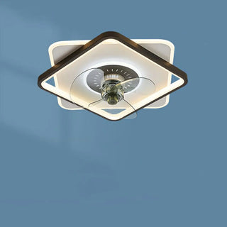 Simple 3 Blade Modern Square Ceiling Fan with LED Light Zawala Image - 4