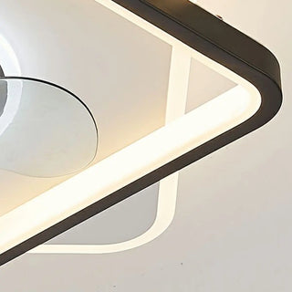 Simple 3 Blade Modern Square Ceiling Fan with LED Light Zawala Image - 8