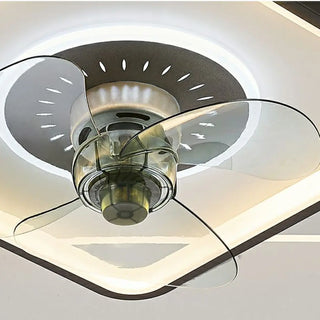 Simple 3 Blade Modern Square Ceiling Fan with LED Light Zawala Image - 9