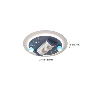 Flush Geometric Square Bladeless Ceiling Fan with Light Zawala #size