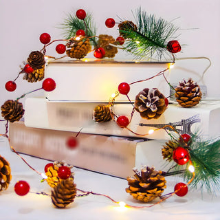 Unique Christmas Modern Pinecone LED String Light Zawala Image - 1