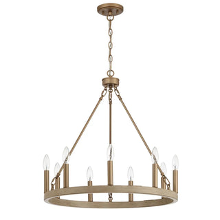ZOWALA - Circle Black Iron 2-Tier Candelabra Chandelier Image - 13