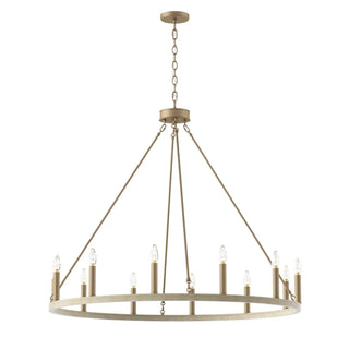 ZOWALA - Circle Black Iron 2-Tier Candelabra Chandelier Image - 18