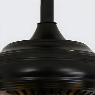 ZOWALA - Classic Black 5 Wood Blades Chandelier Fan with Light Image - 7