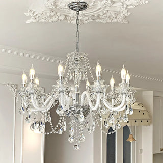 ZOWALA - Candelabra Clear Crystal Living Room Classic Chandelier Image - 2