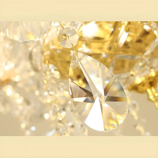 ZOWALA - Living Room Candle Clear Crystal Glass Classic Chandelier Image - 12