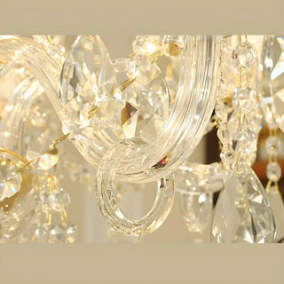 ZOWALA - Living Room Candle Clear Crystal Glass Classic Chandelier Image - 13