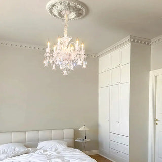ZOWALA - White Crystal Candelabra Living Room Classic Chandelier Image - 1