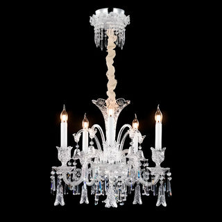 ZOWALA - White Crystal Candelabra Living Room Classic Chandelier Image - 4
