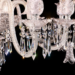 ZOWALA - White Crystal Candelabra Living Room Classic Chandelier Image - 6