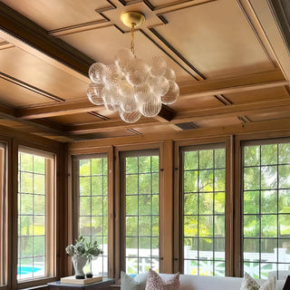 ZOWALA - Clear Bubble Cluster Chain Chandelier Image - 1