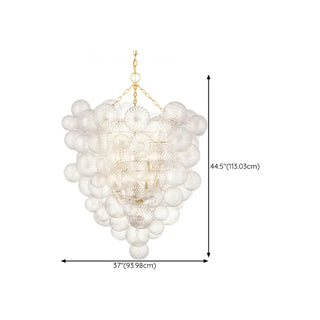 ZOWALA - Clear Bubble Cluster Chain Chandelier Image - 20
