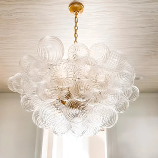 ZOWALA - Clear Bubble Cluster Chain Chandelier Image - 4