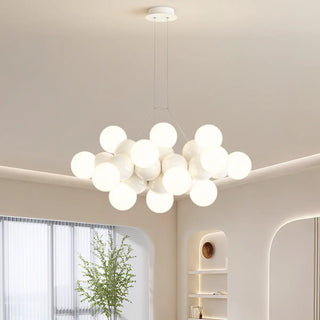 ZOWALA - Cluster Multi-Light White Living Room Bubble Chandelier Image - 1