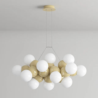 ZOWALA - Cluster Multi-Light White Living Room Bubble Chandelier Image - 10