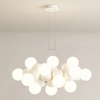ZOWALA - Cluster Multi-Light White Living Room Bubble Chandelier Image - 13