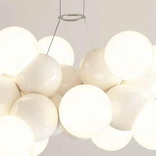 ZOWALA - Cluster Multi-Light White Living Room Bubble Chandelier Image - 14
