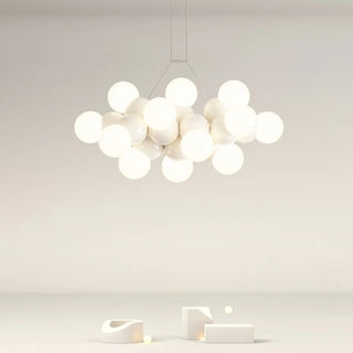 ZOWALA - Cluster Multi-Light White Living Room Bubble Chandelier Image - 15