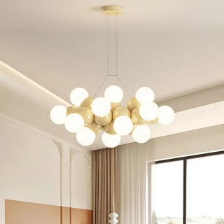 ZOWALA - Cluster Multi-Light White Living Room Bubble Chandelier Image - 16