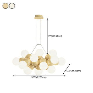 ZOWALA - Cluster Multi-Light White Living Room Bubble Chandelier Image - 19