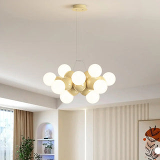 ZOWALA - Cluster Multi-Light White Living Room Bubble Chandelier Image - 2