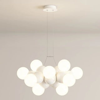 ZOWALA - Cluster Multi-Light White Living Room Bubble Chandelier Image - 4