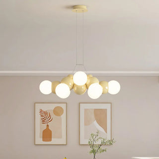 ZOWALA - Cluster Multi-Light White Living Room Bubble Chandelier Image - 5