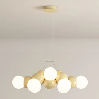 ZOWALA - Cluster Multi-Light White Living Room Bubble Chandelier Image - 7
