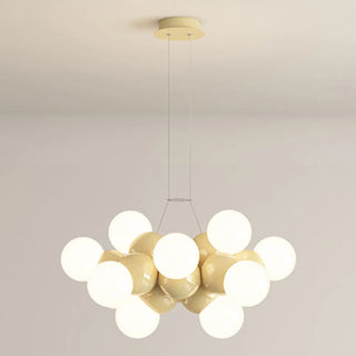 ZOWALA - Cluster Multi-Light White Living Room Bubble Chandelier Image - 8