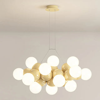 ZOWALA - Cluster Multi-Light White Living Room Bubble Chandelier Image - 9