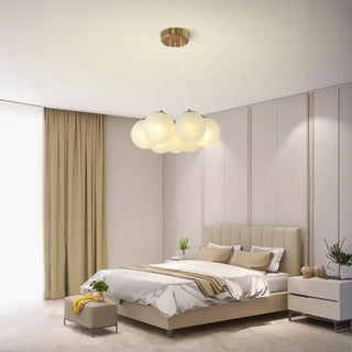 ZOWALA - Cluster White Glass Orb Chandelier Image - 1