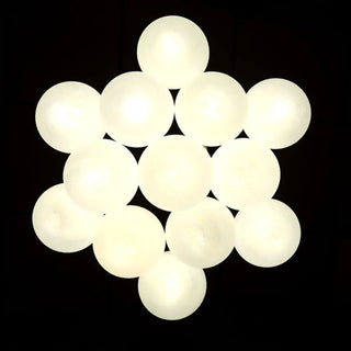 ZOWALA - Cluster White Glass Orb Chandelier Image - 14
