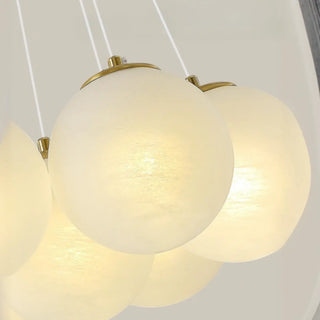 ZOWALA - Cluster White Glass Orb Chandelier Image - 4