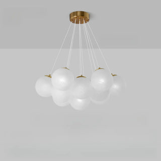 ZOWALA - Cluster White Glass Orb Chandelier Image - 8