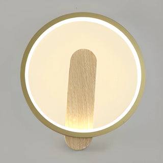 Contemporary Wood Geometric Metal LED Wall Sconce Zawala Image - 12