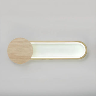 Contemporary Wood Geometric Metal LED Wall Sconce Zawala Image - 5
