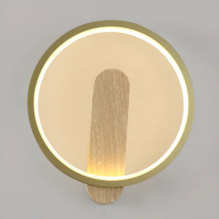 Contemporary Wood Geometric Metal LED Wall Sconce Zawala Image - 8