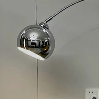 Adjustable Contemporary Black Dome and Arc Floor Lamp Zawala Image - 10