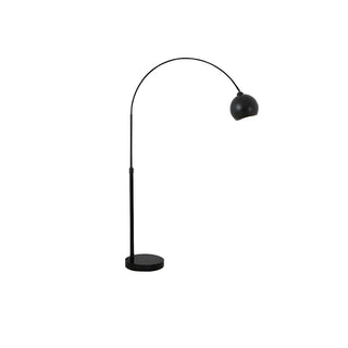 Adjustable Contemporary Black Dome and Arc Floor Lamp Zawala Image - 15