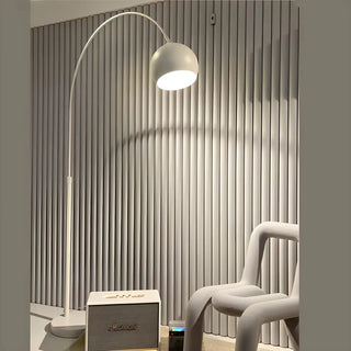 Adjustable Contemporary Black Dome and Arc Floor Lamp Zawala Image - 2