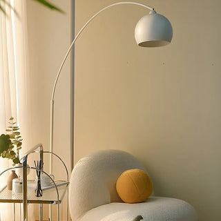 Adjustable Contemporary Black Dome and Arc Floor Lamp Zawala Image - 5