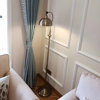 Contemporary Gold Dome Metal Living Room Floor Lamp Zawala Image - 2