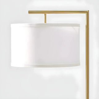 Contemporary Metal and Fabric Cylinder LED Floor Lamp Zawala Image - 8