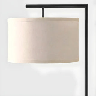 Contemporary Metal and Fabric Cylinder LED Floor Lamp Zawala Image - 9