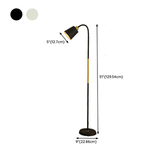 Sleek Black and Gold Cone Modern Metal Floor Light Zawala #size