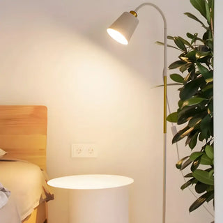 Sleek Black and Gold Cone Modern Metal Floor Light Zawala Image - 4