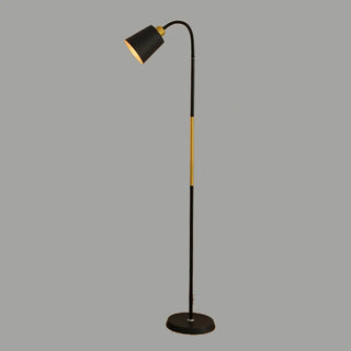 Sleek Black and Gold Cone Modern Metal Floor Light Zawala Image - 9